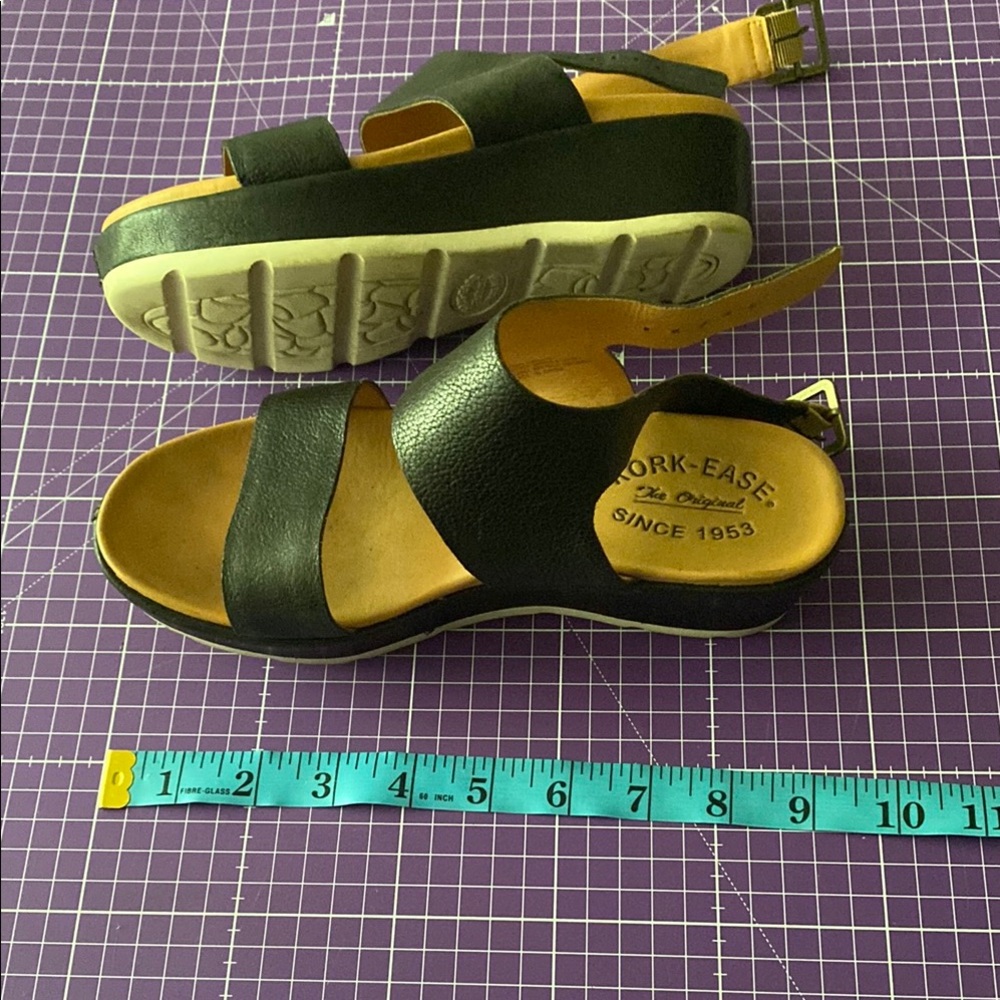 Kork-Ease Black and Yellow Sandals Minimalist Comfort. - Picture 5 of 9